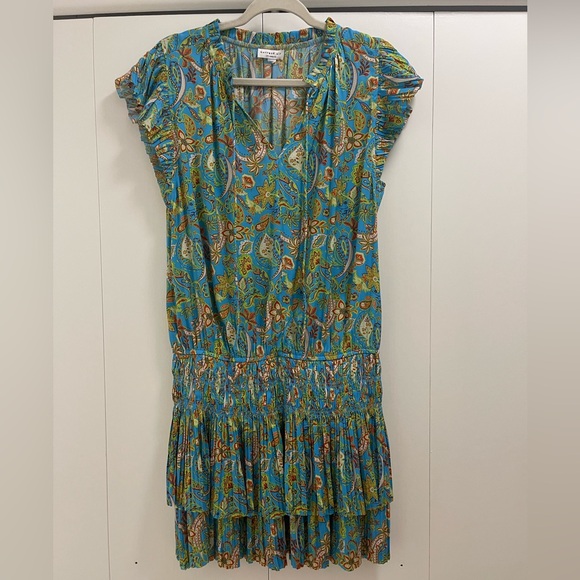 Current Air Dresses & Skirts - Current Air Los Angeles Blue Paisley Smocked Mini Dress. Size M